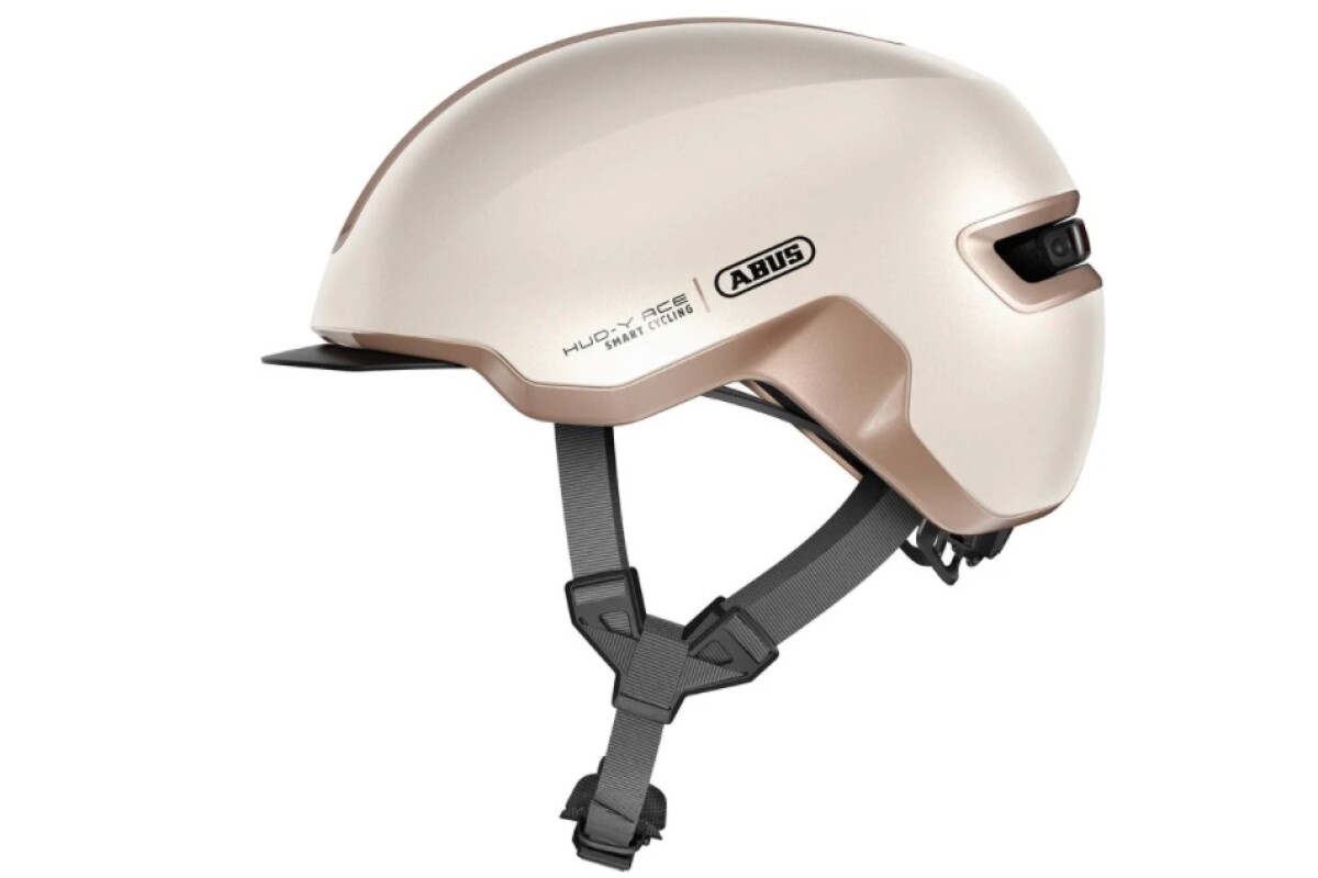 Abus HUD-Y Ace bike helmet features a magnetic pop-out tail light